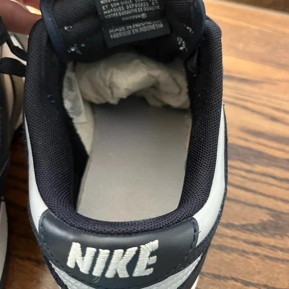 Nike Navy and Gray Sneakers Dunk Low Georgetown Design EUC